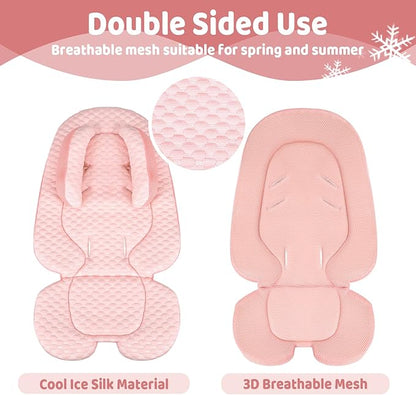 KAKIBLIN Infant Car Seat Insert, Baby Car Seat Cushion, Car Seat Pad Support for Newborn, Universal Car Seat Insert for Strollers, Car Seats, High Chairs and Swings