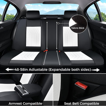 FLORICH Car Seat Covers Front Seat, Leather Seat Covers for Cars, Car Seat Protector Waterproof, Universal Automotive Seat Covers, Front Car Seat Cover Fit for Most Sedans SUV Pick-up Truck