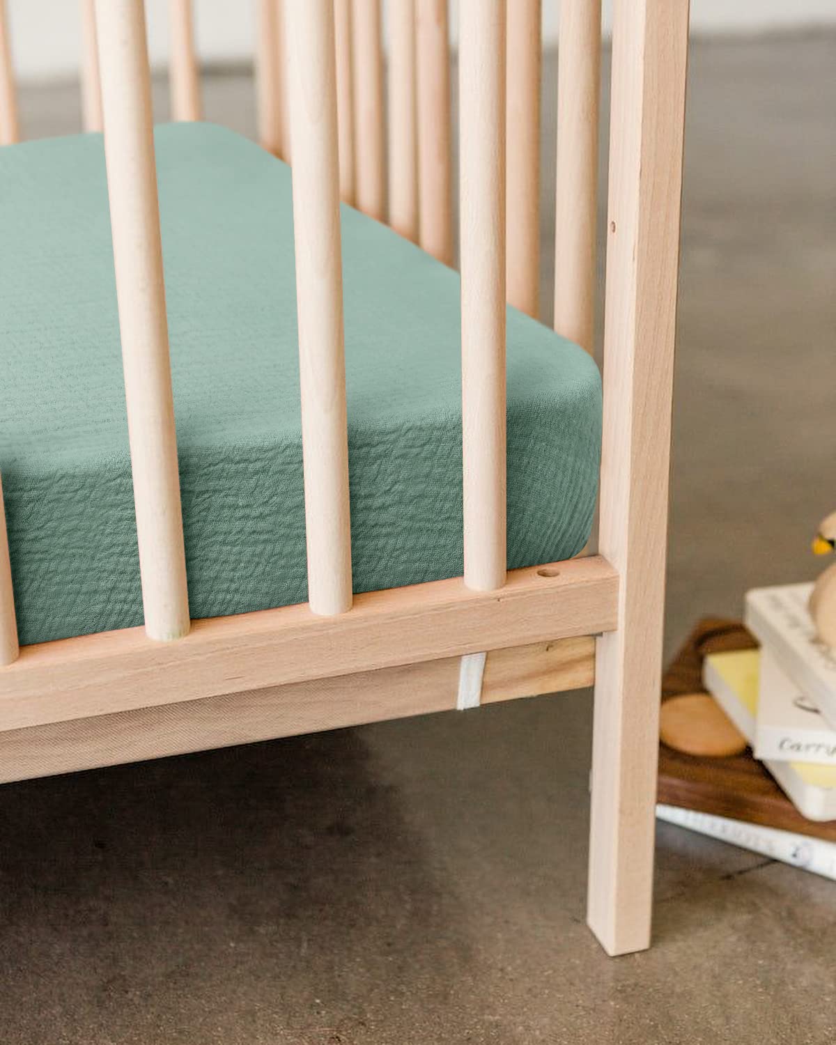 Blissful Diary Muslin Bassinet Sheets for Baby Girls Boys, Boho Soft Cotton Fitted for Oval Hourglass Rectangle Mattress, 2 Pack(Sunshine&Brown)