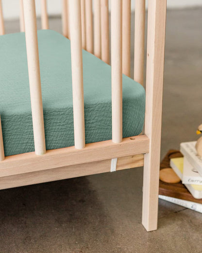 Blissful Diary Muslin Bassinet Sheets for Baby Girls Boys, Boho Soft Cotton Fitted for Oval Hourglass Rectangle Mattress, 2 Pack(Sunshine&Brown)