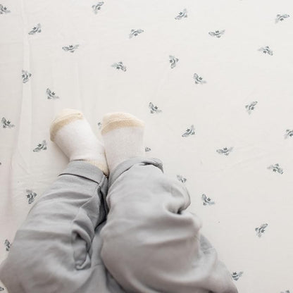 Burt's Bees Baby Essential Organic Cotton Fitted Crib Sheet, Breathable for Boy Girl Standard Crib & Toddler Mattresses