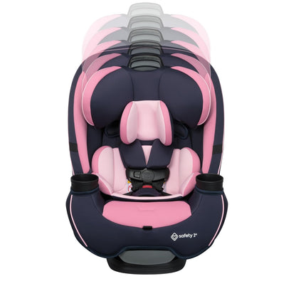 Safety 1st Grow and Go All-in-One Slim Convertible Car Seat, Rear Facing, 5-40 lbs, Forward Facing (30–65 lbs), High Back Booster Seat 40-100 pounds, Alaskan Blue