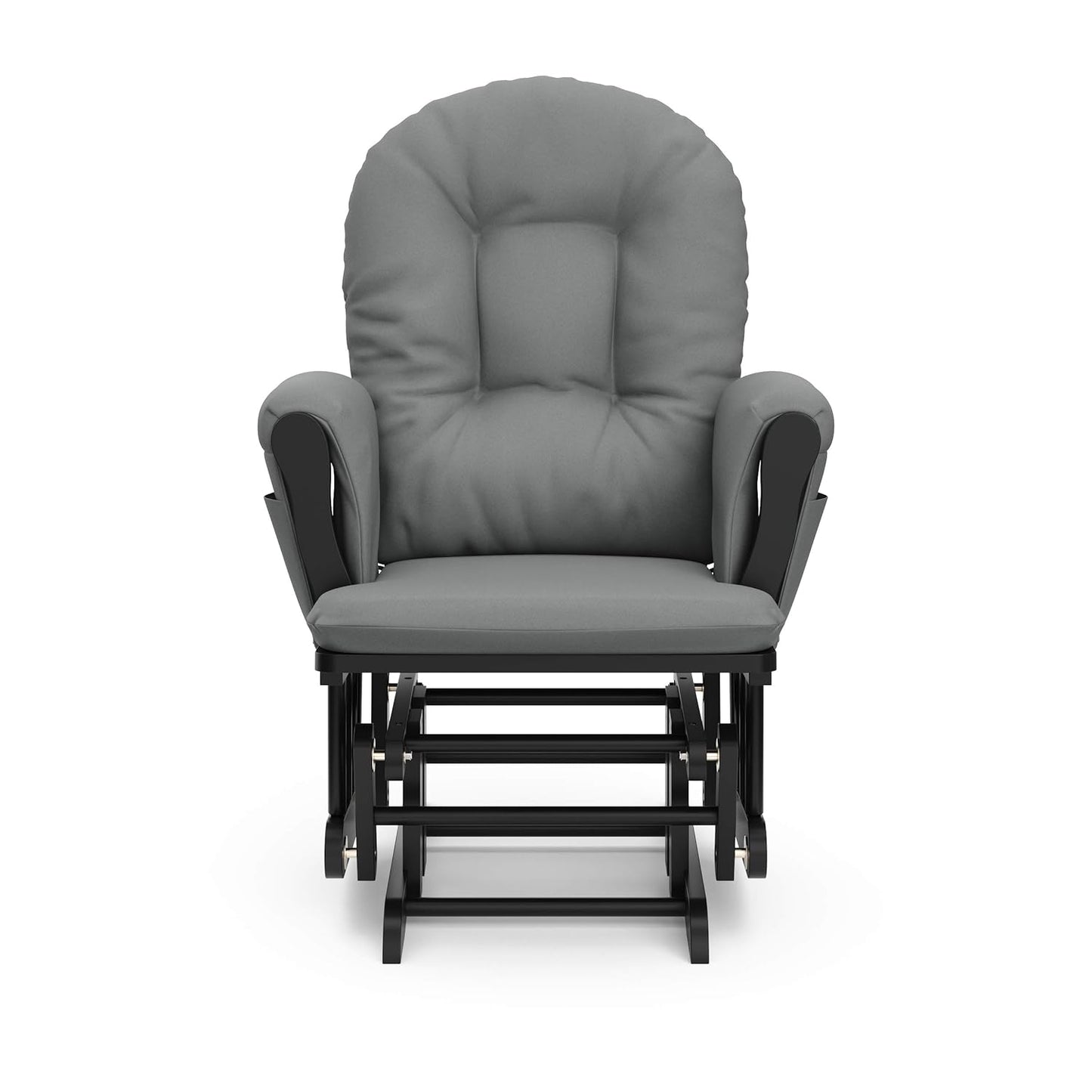 Storkcraft Premium Hoop Glider & Ottoman (Espresso/Gray Swirl) — GREENGUARD Gold Certified Nursery Glider, Solid Wood Craftsmanship, Smooth-Gliding Nursery Chair and Ottoman, Award-Winning - Colors B