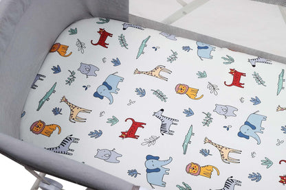 Onacosht Stretchy Bassinet Sheets 33" x 19" Compatible with Mika Micky, KoolaBaby (3 in 1), BabyBond, HARPPA and RICUTON Bedside Bassinet, 3 Pack for Baby Boy and Girl, Pink Floral
