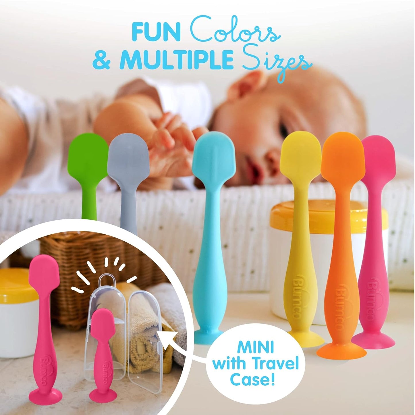 Baby Bum Brush - BPA-Free Diaper Cream Spatula with Suction Cup Base, Soft & Flexible Silicone, Wipe-Clean, Mom-Invented Diaper Bag Essentials
