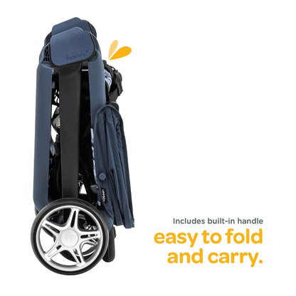 Larktale Chit Chat | Lightweight Compact Stroller for Babies & Toddlers 6 Months & Up | Best Travel Stroller | One-Handed Steering & Easy Fold, Longreef Navy