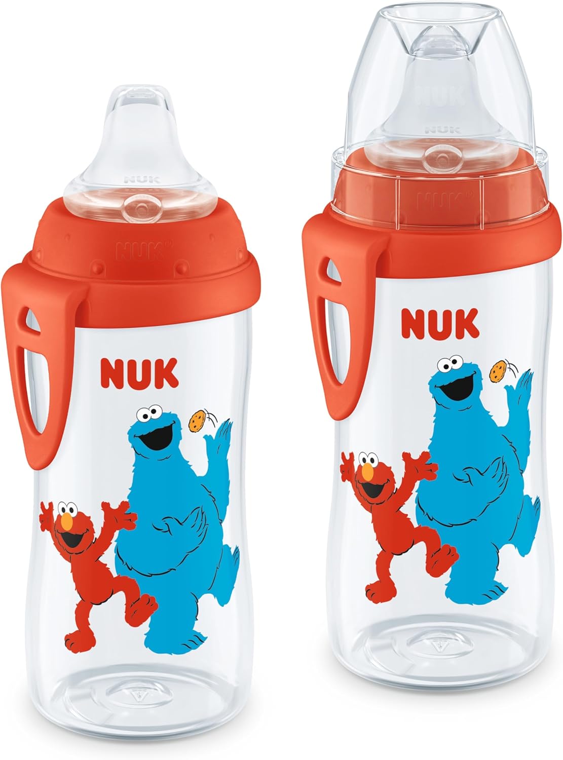 NUK Active Sippy Cup, 10 oz, 2 Pack, Disney's Cars, Lightning McQueen, BPA-Free, Spill-Proof, Transition Cup