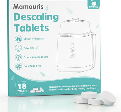 Descaling Tablets 36 Count: for Momcozy Baby Brezza Grownsy Papablic Bottle Washers, Detergent Washing Tablets for All Brands Baby Bottle Washer Machine Warmer Sterilizers Formula Maker