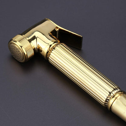 Oumefar Solid Brass Wall Mount Shower Handheld Bidet Spray Diaper Sprayer Kit Toilet Bathroom