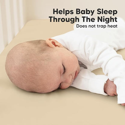 KeaBabies 2-Pack Organic Crib Sheets for Boys, Girls - 52x28 Fitted Crib Mattress Sheet Neutral, Breathable Jersey Cotton Cover for Baby Bed, Toddler Mattress, Soft & Cute Prints (Khaki)