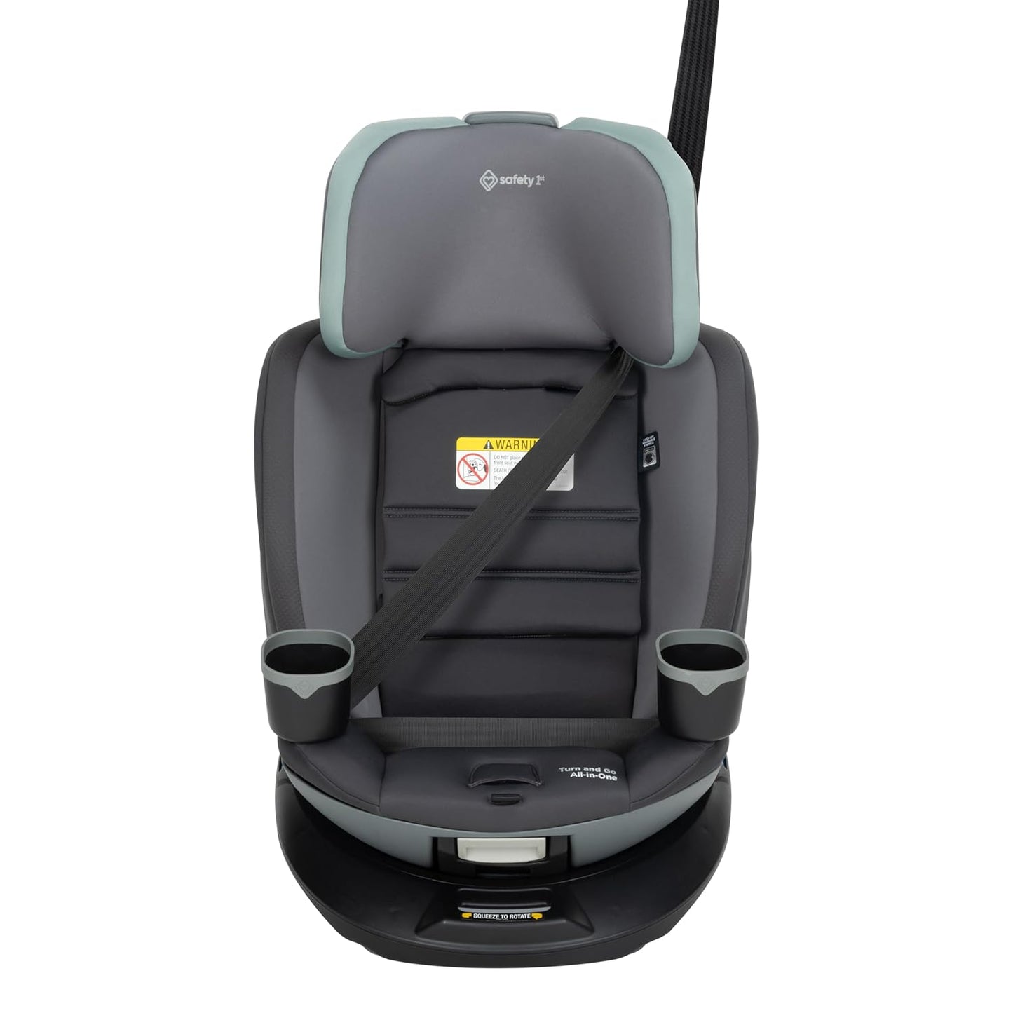 Safety 1st Turn and Go 360 ST Rotating All-in-One Convertible Car Seat, SafetySwivel Technology, SecureTech Installation, 3-in-1 Rear-Facing, Forward-Facing, Booster, 5-100 lbs, Siberian Caviar