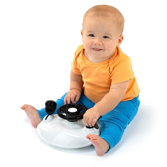 Bright Starts Little Speedster 3-in-1 Car Walker, Purple Power, Baby Activity Walker for Girls and Boys, 6 Months+