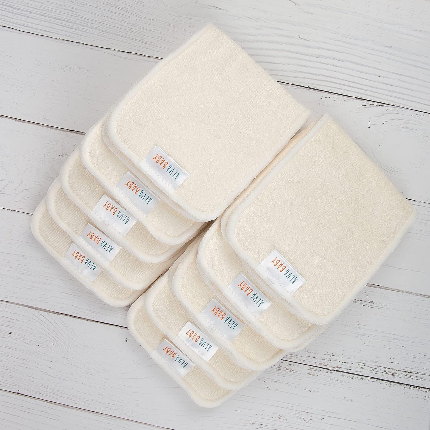 AlVABABY 12pcs Cloth Diaper Inserts,5-Layer Inserts,Reusable Liners for Baby Cloth Diapers12ZTN