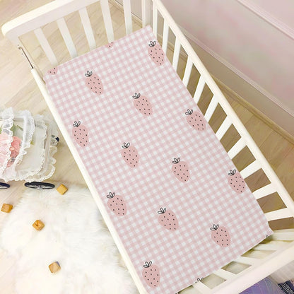 Fitted Crib Sheets Cactus and Floral Stretchy Portable Playard Sheets for Baby Toddler, Breathable Soft Mini Crib Mattress 52 x 28 in for Boys and Girls
