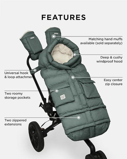 7AM Enfant Stroller Blanket 212 - Adjustable Baby Car Seat Zipped Blanket for Babies Winter, Unisex Multi Purpose Fleece Lined Warm Hooded Toddler Footmuff Water Repellent | (6M - 4T)