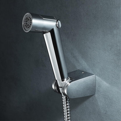 HandheldSprayer Kit Cloth Diaper Sprayer ABS Round ShapeSprayer for Toilet for Toilet-Adjustable Water Pressure Control withHose for Feminine Wash and Bracket,Chrome d(Chrome D)