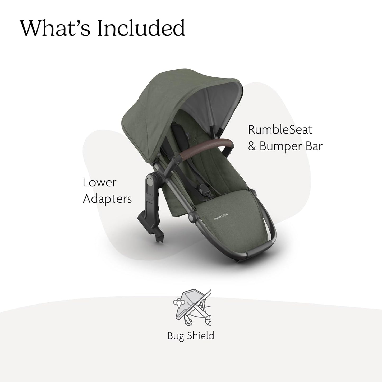 UPPAbaby RumbleSeat V3 Second Lower Seat - Compatible with Vista V2 and Vista V3 - All-Weather Seat + Magnetic Buckle – Adapters Included -Owen (Mocha Mélange)