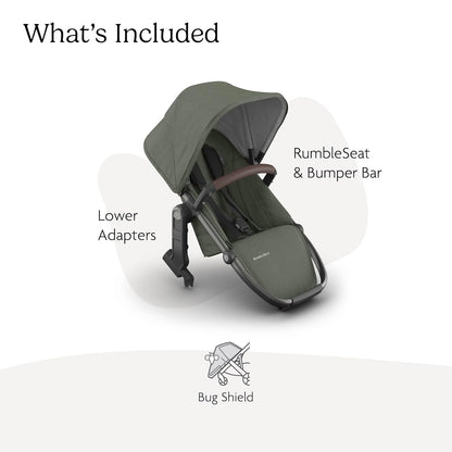 UPPAbaby RumbleSeat V3 Second Lower Seat - Compatible with Vista V2 and Vista V3 - All-Weather Seat + Magnetic Buckle – Adapters Included -Owen (Mocha Mélange)