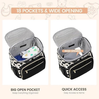 LOVEVOOK Diaper Bag Backpack Large Capacity Baby Bag with Portable Changing Pad, Multifunction Baby Travel Backpack