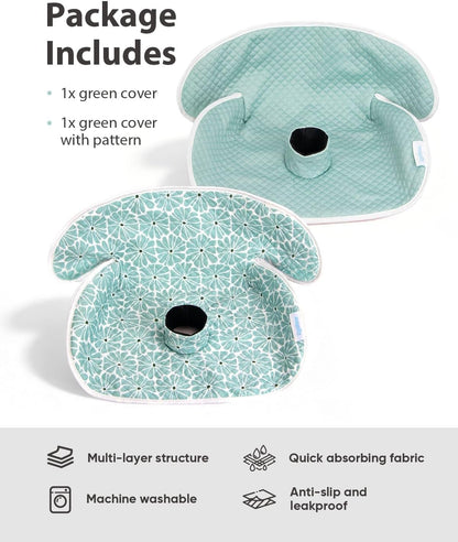 2 Pack Waterproof Baby Piddle Pads Carseat Potty Training Car Seat Protector, Waterproof Infant Car Seat Liner Cover to Prevent Pee, Leakproof and Washable (Red Flower)