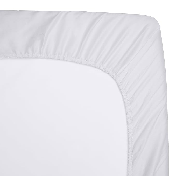 American Baby Company 2 Pack Waterproof Fitted Mini Crib Mattress Protector 38" x 24" - 100% Cotton Quilted Top, Noiseless, Ultra-Soft & Breathable Pack n Play and Mini Crib Mattress Cover