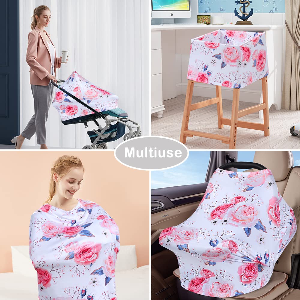 Yoofoss Nursing Cover Breastfeeding Scarf - Baby Car Seat Covers, Infant Stroller Cover, Carseat Canopy for Girls and Boys