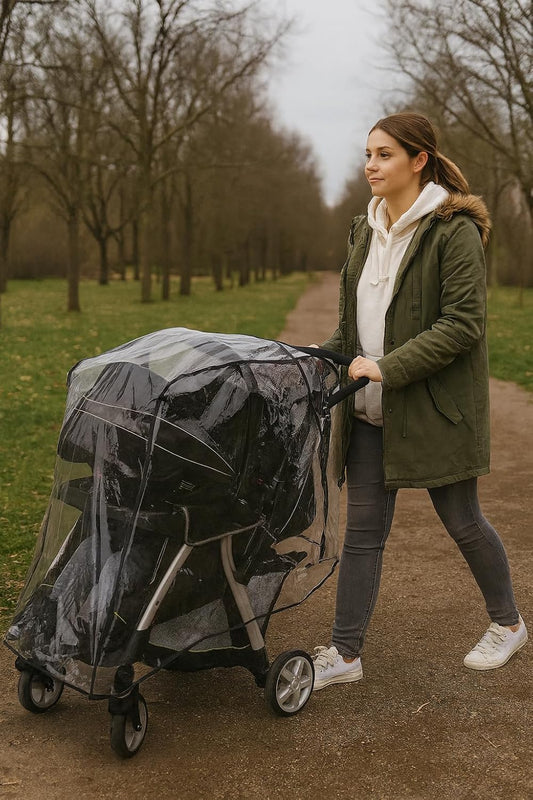 Jolly Jumper Travel System Weathershield - Protects, Baby, Large Stroller and Contents from rain and Other Elements