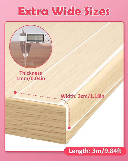 Baby Proofing, Clear Edge Protector Strip, Soft Corner Protectors for Kids, Baby Child Safety Corner Guards for Furniture Against Sharp Corners for Tables, Drawers, Sink, Wall 1.2in x 9.84ft