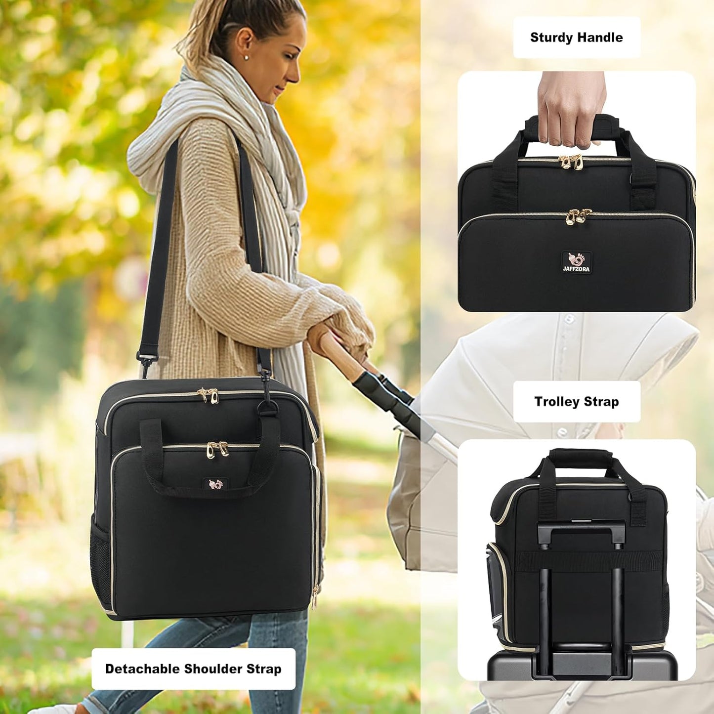 Carrying Case Compatible with Baby Brezza Formula Pro Mini Baby Mixer Machine, Insulated Formula Mixer Travel Bag with Shoulder Strap