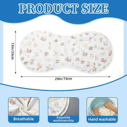 Hahafelt 3 Pcs Changing Pad Liners Fits in Peanut Shape Changing Pad Waterproof Diaper Mats Organic Cotton Peanut Mats are Warm on Baby's Back, Washable Reusable (Starry Style,Multicolor)