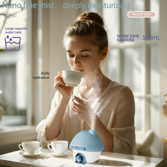 Ultrasonic Humidifiers for Bedroom and Office,Cold fog humidifier with sunset light, baby humidifier with night light,Portable Humidifier, two spray modes and ambient ligh