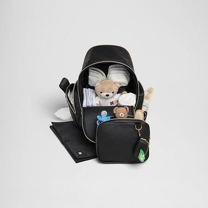 HUGGIES Unisex-adult Signature Hug Pack Diaper Backpack, Cognac Leather, One Size