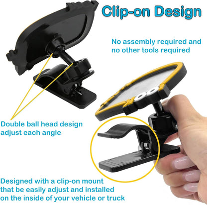 YUENTOEN Baby Mirror for Car, Clip-On Adjustable Car Baby Rearview Mirror to See Rear Facing Infants and Babies for Automotive