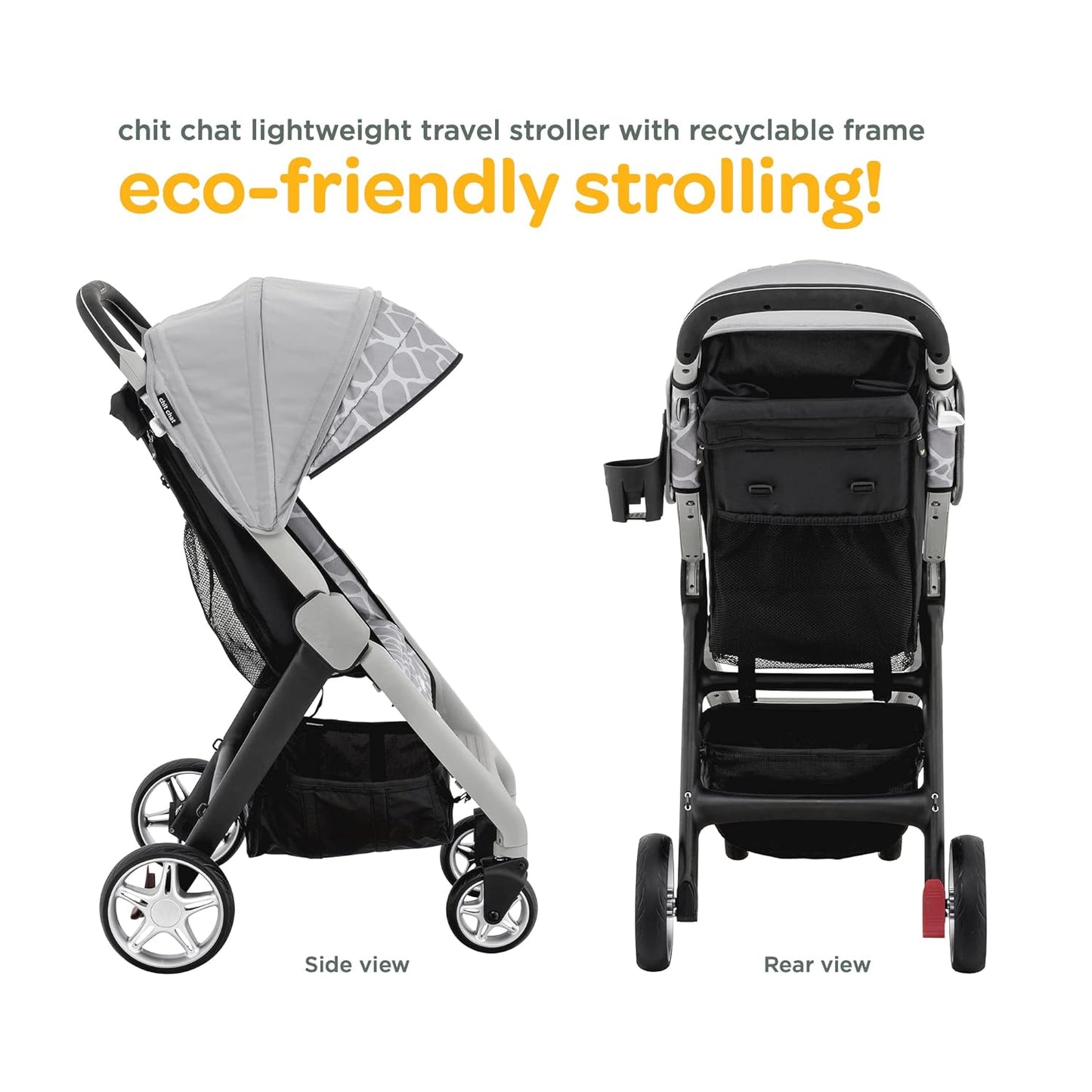 Larktale Chit Chat | Lightweight Compact Stroller for Babies & Toddlers 6 Months & Up | Best Travel Stroller | One-Handed Steering & Easy Fold, Longreef Navy