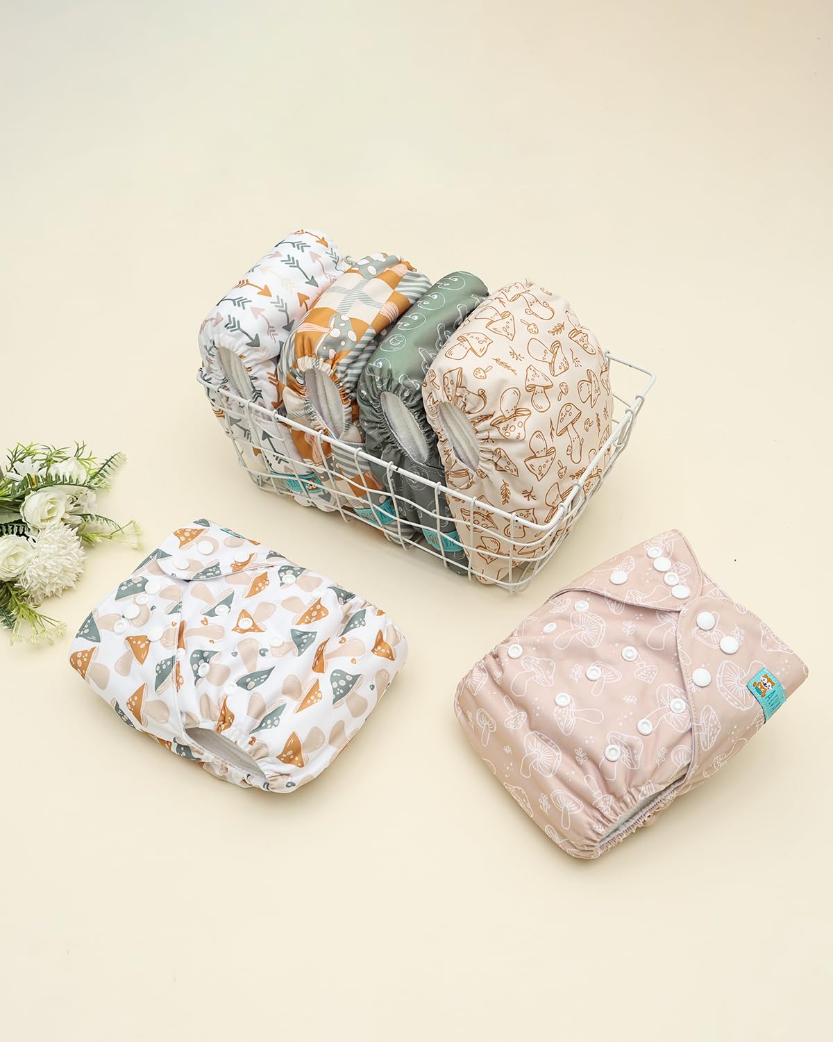 ALVABABY 12pcs Microfiber Inserts,Soft Cloth Diaper Liner,3-Layer Absorbent Inserts,Reusable for Baby Cloth Diapers 12T