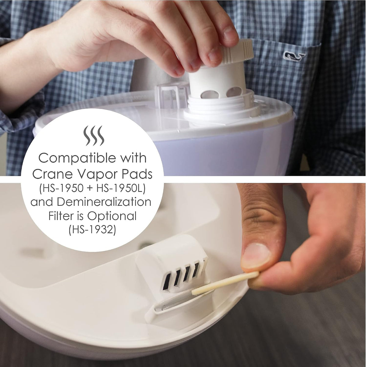 Droplet Ultrasonic Small Air Humidifiers for Bedroom and Office, 0.5 Gallon Cool Mist Humidifier for Plants and Home, Humidifier Filters Optional, White