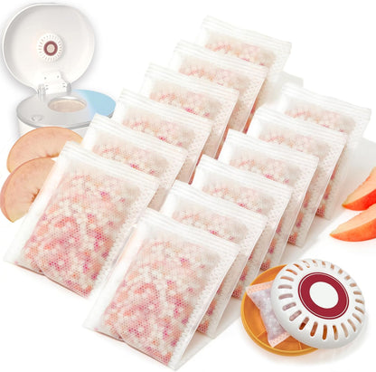 PurifyLogix Odor Removing Baking Soda Refills for Munchkin Diaper Pail, Deodorizer for Arm & Hammer Puck Baking Soda Cartridge (3.5"), 12 Pack Peach Odor Absodor