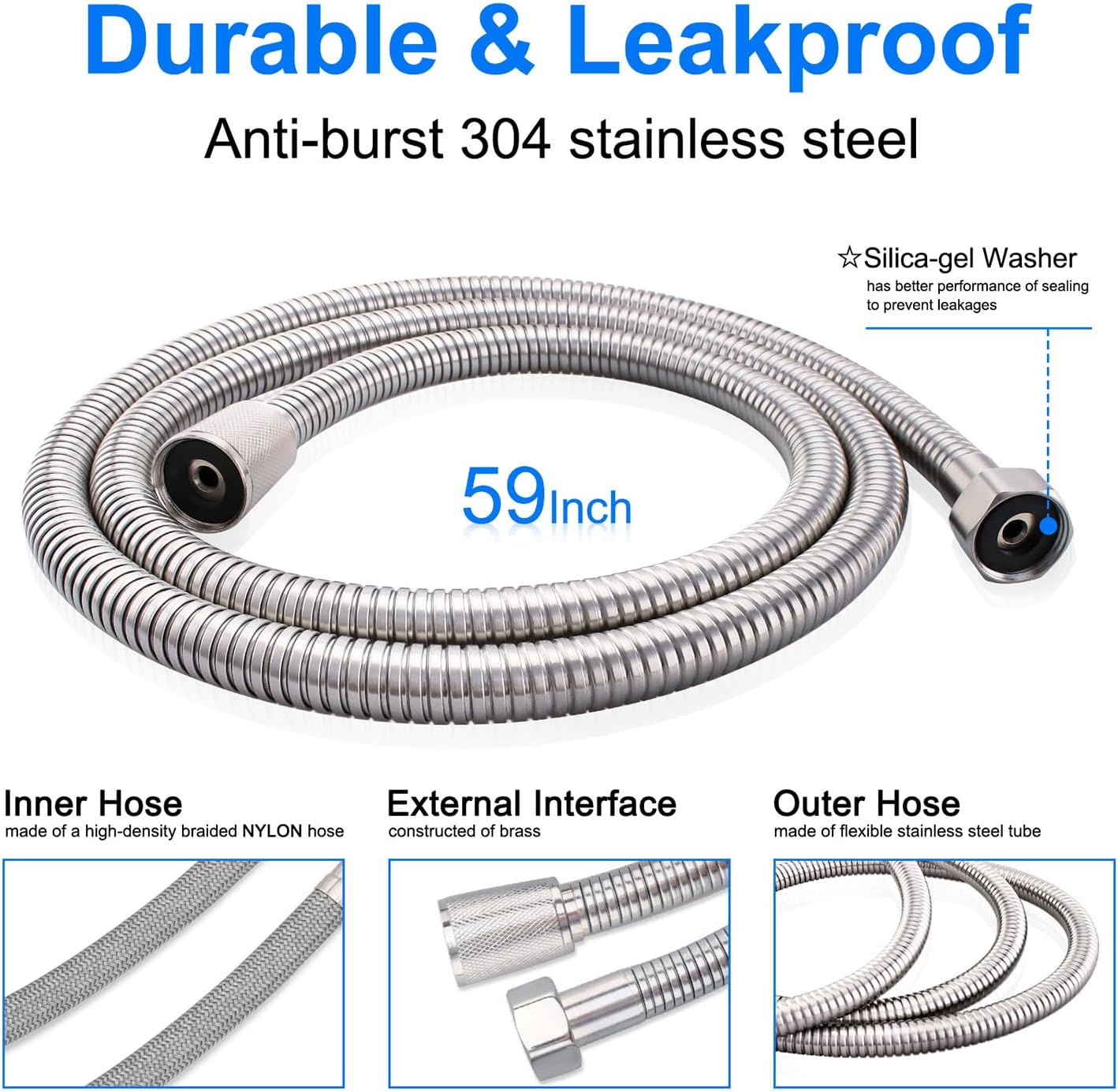 Handheld Bidet Sprayer for Toilet, Muslim Shower Bidet Attachment for Toilet, Cloth Diaper Toilet Sprayer, Jet Spray for Toilet with Bidet Hose for Feminine Wash (Chrome)