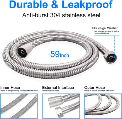 Handheld Bidet Sprayer for Toilet, Muslim Shower Bidet Attachment for Toilet, Cloth Diaper Toilet Sprayer, Jet Spray for Toilet with Bidet Hose for Feminine Wash (Chrome)