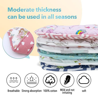 Baby Stroller Cushion,Infant Car Seat Insert-Reversible Universal Breathable and Soft Newborn seat Liner for Stroller,100% Cotton Seat Pad Liner for Newborns-34x78cm,1 Pack(Pink Princess)