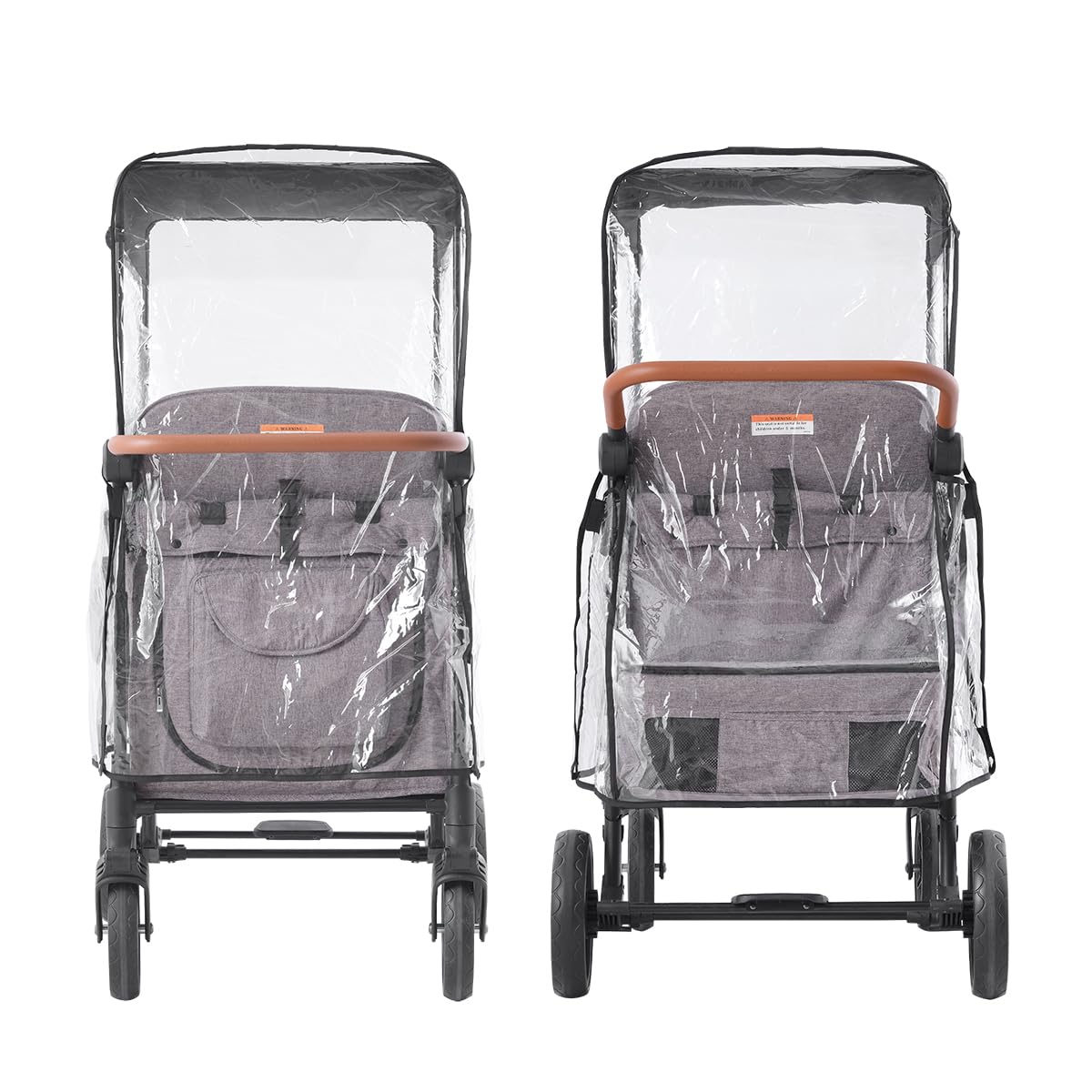 SeedFuture Raincover for W4 Stroller Wagon, Rain Cover Compatible with WONDERFOLD W4, Waterproof, Windproof, Protect from Dust and Snow