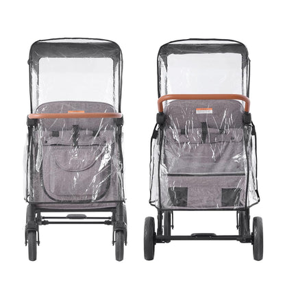 SeedFuture Raincover for W4 Stroller Wagon, Rain Cover Compatible with WONDERFOLD W4, Waterproof, Windproof, Protect from Dust and Snow