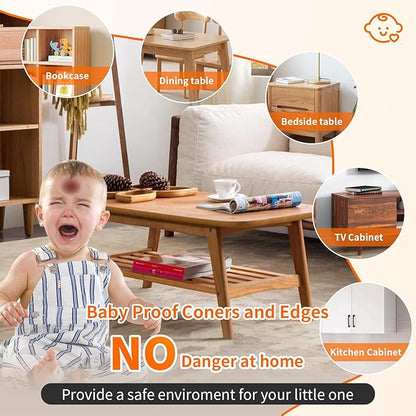 32 Pack Corner Guards Corner Protectors Baby Proof Furniture Corners & Edges Safety Bumpers, Table Corner Protectors for Furniture Baby Safety Sharp Corner Covers, Clear