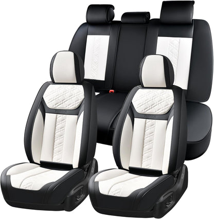 FLORICH Car Seat Covers Full Set, Automotive Seat Covers, Black Car Seat Cover, Waterproof Seat Protectors Universal fit for Car Truck Van SUV - Black