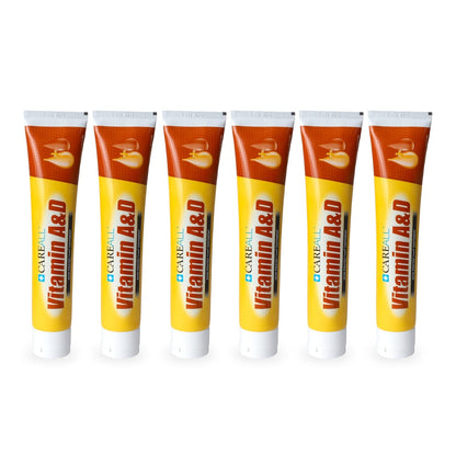CareAll (6 Tubes) 4oz Vitamin A&D Ointment Treats and Prevents Diaper Rash, Seals out Wetness. Protects and Relieves Dry Cracked Skin, Minor Cuts, Scrapes and Burns
