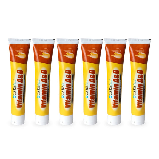 CareAll (6 Tubes) 4oz Vitamin A&D Ointment Treats and Prevents Diaper Rash, Seals out Wetness. Protects and Relieves Dry Cracked Skin, Minor Cuts, Scrapes and Burns