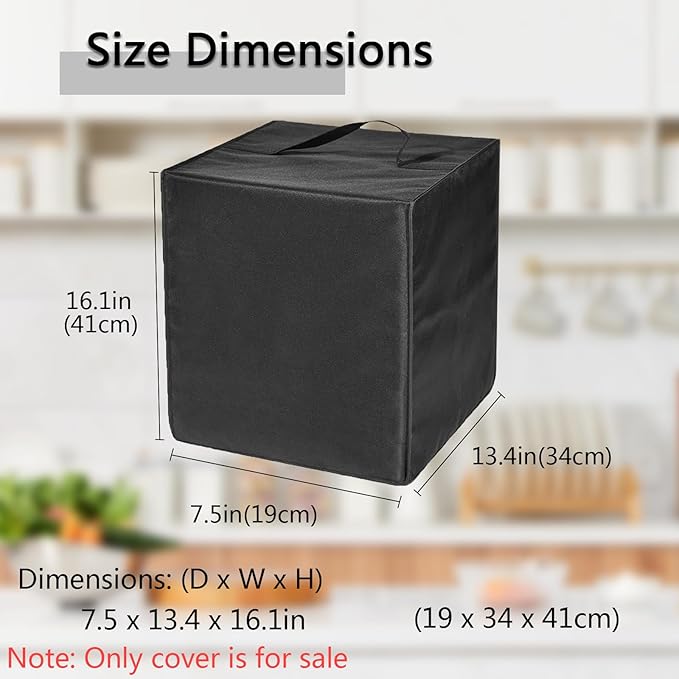 Dust Cover for Dr Brown's Baby Bottles Sterilizer, Heavy Duty Heat-Resistant Nylon Fabric Protective Bottle Dryer Cover Compatible with Dr. Brown's Baby Bottles All-in-One Sterilizer and Dryer (Black)