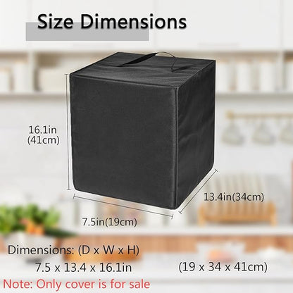 Dust Cover for Dr Brown's Baby Bottles Sterilizer, Heavy Duty Heat-Resistant Nylon Fabric Protective Bottle Dryer Cover Compatible with Dr. Brown's Baby Bottles All-in-One Sterilizer and Dryer (Black)