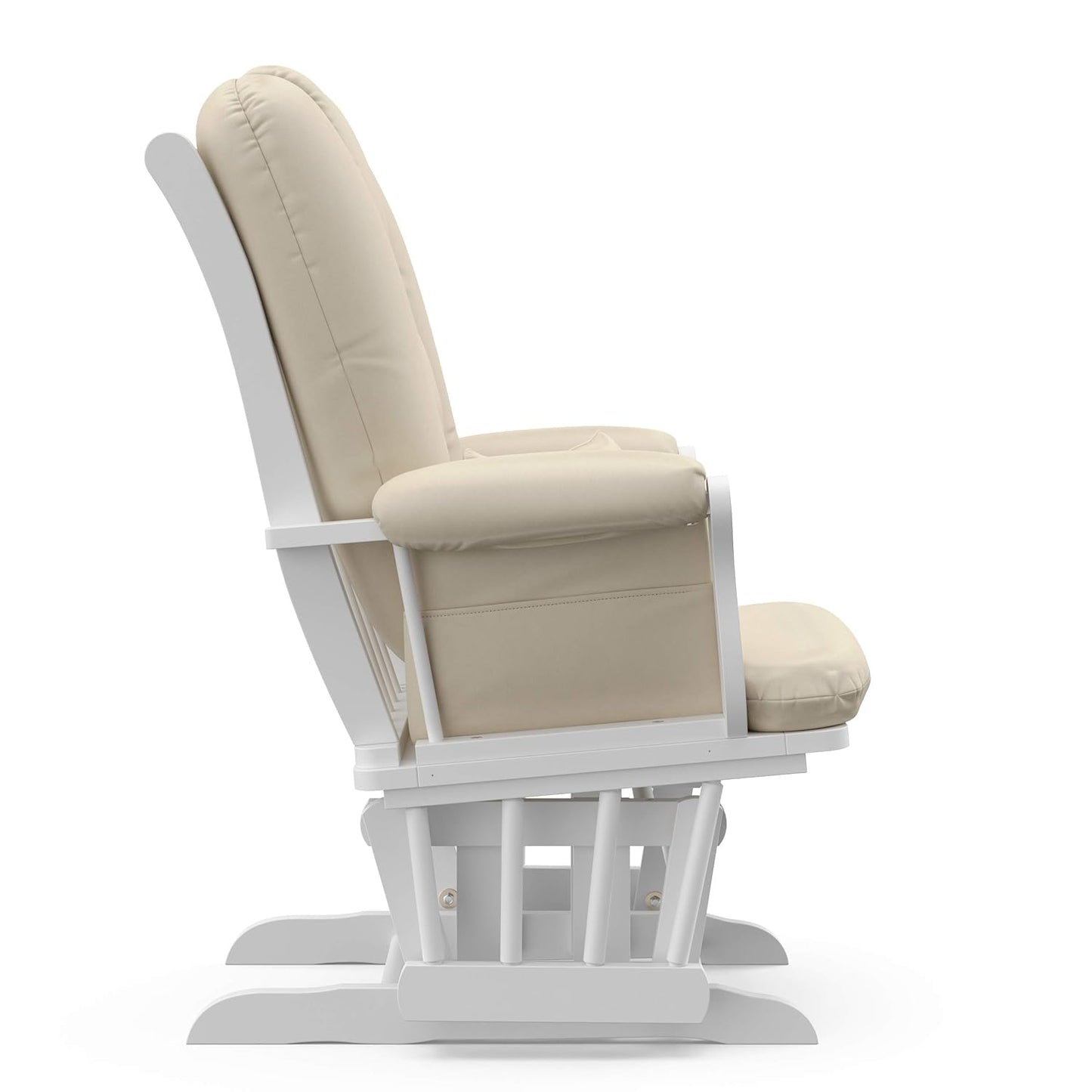 Storkcraft Tuscany Glider with Ottoman (Black/Gray) — GREENGUARD Gold Certified, Bonus Lumbar Cushion Included, Solid Wood Base, Smooth Motion, Award-Winning Nursery Rocking Chair, Glider and Ottoman