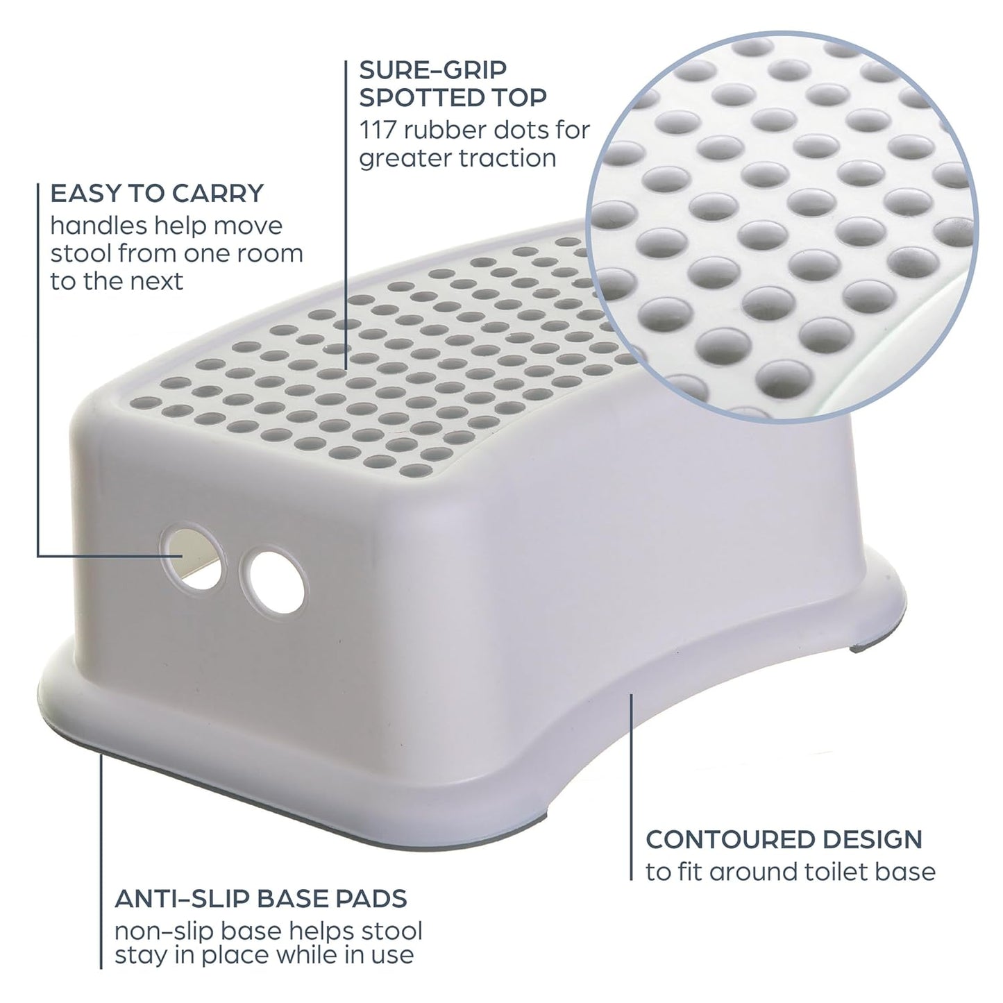 Dreambaby Toilet seat and Step Stool, Grey, 2 Piece Set